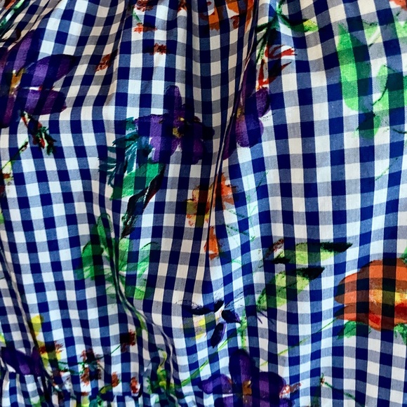 NWT $175 ROMEO & JULIET COUTURE Gingham & Floral Print DRESS Size Medium - Picture 10 of 16